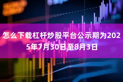 怎么下载杠杆炒股平台公示期为2025年7月30日至8月3日